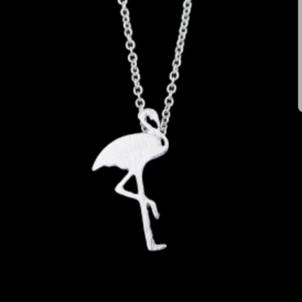 Silver Flamingo Necklace
